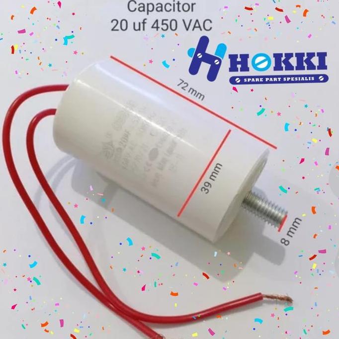 Capacitor CBB - 60 - 20 Uf - 450 VAC BARU