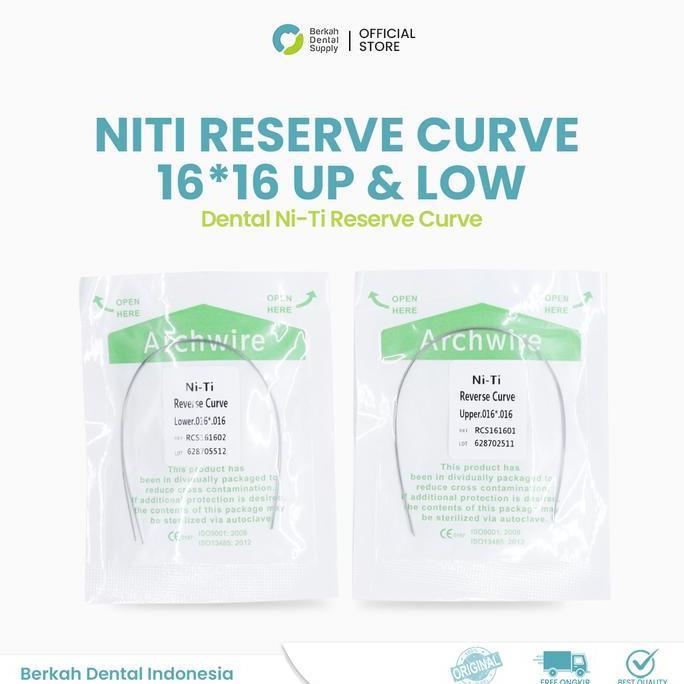 Dental Niti kawat Reverse Recta #16*16 Upper dan Lower