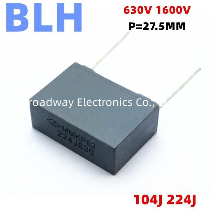 10PCS 27.5MM Correction capacitor Polypropylene Safety Plastic Film P27.5 630V 1600V 104J 100NF 224J