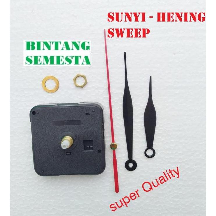mesin jam dinding sweep moment tanpa bunyi detik