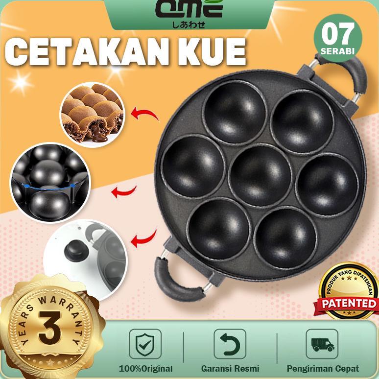 [RY] QME-7 Serabi Cetakan Kue Teflon Anti Lengket