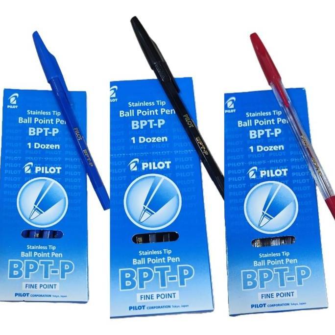 Zxyg- Pilot Pen Ballpoint Bpt-P / Pulpen Pilot Bptp Hitam / Biru Bpt