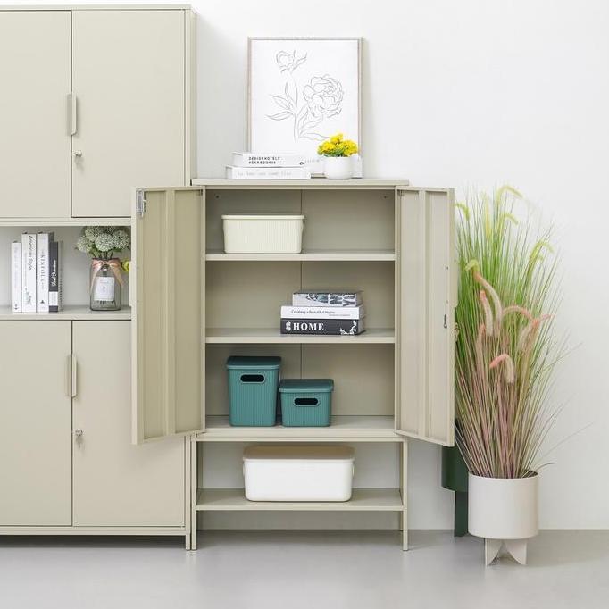 Sale Informa Lynd Kabinet Kantor Metal 2 Pintu - Krem Beige Berkas Kantor Tempat Penyimpanan Rak Dok
