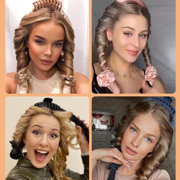 Studix- Heatless Curls Band, Curler Rambut Panjang Dengan Rol Rambut Jepit Rambut Diy Styling 1460
