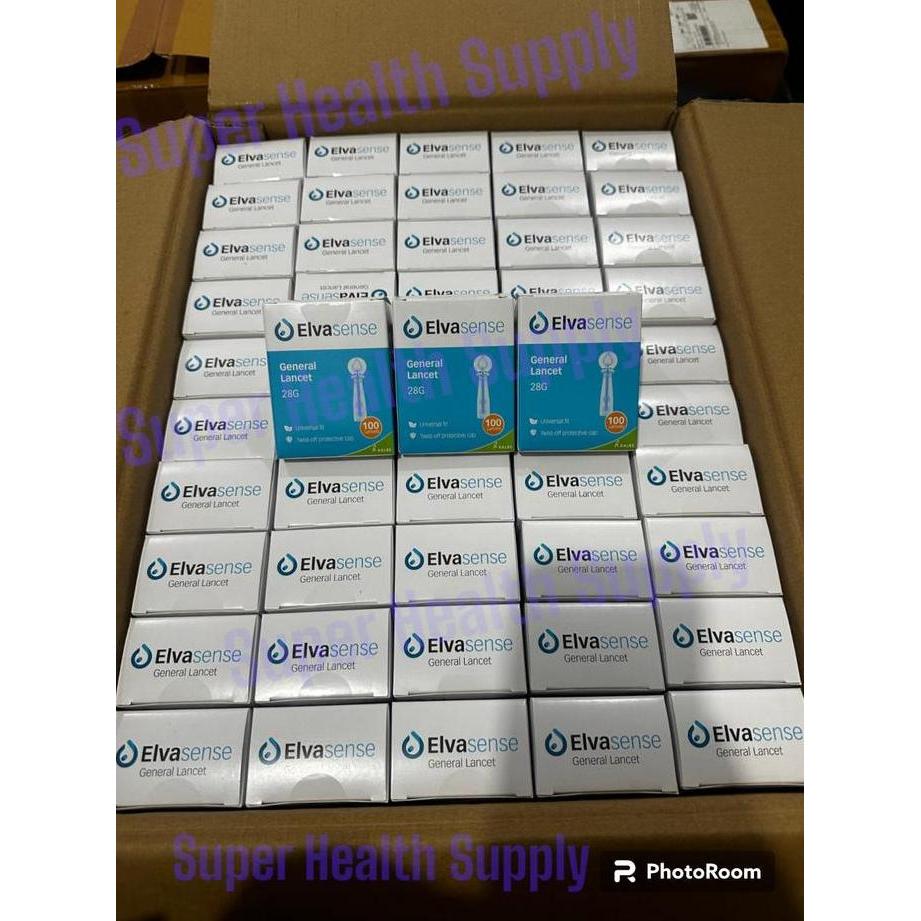 Medikit- Elvasense General Lancet 28G - Blood Lancet Elvasense Jarum 28G