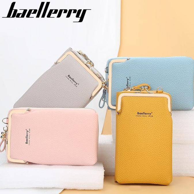Updown- Luxury Dompet Panjang Hp Baellerry Tas Selempang Kulit Handphone Baellery Wanita Import - Bl