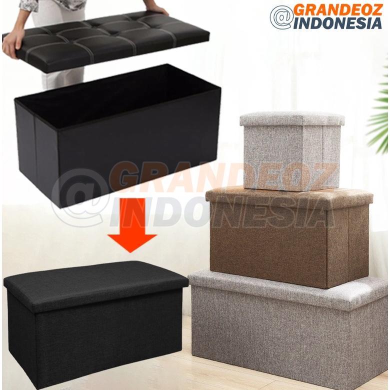 [ZR] KOREAN SOFA STOOL Kotak Korea kursi safe box duduk tempat Penyimpanan Barang Sofas Meja safety 