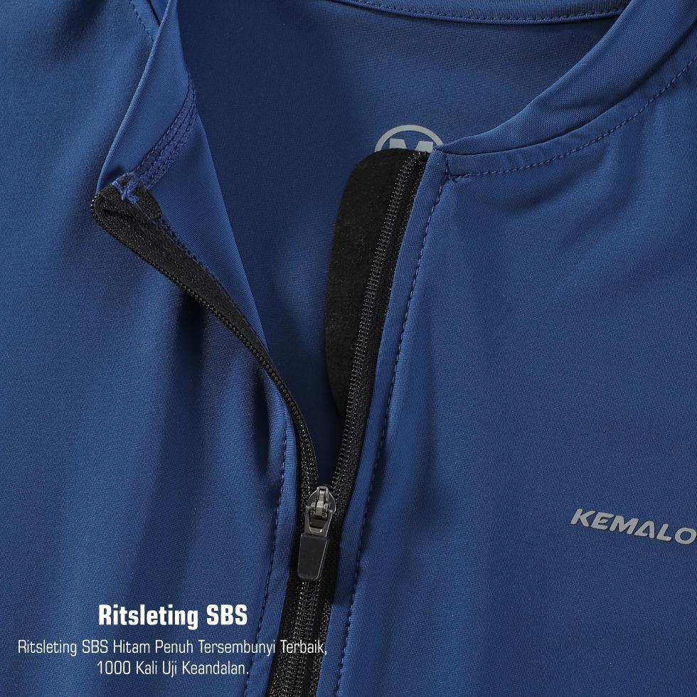 Hot Product Kemaloce Jersey Sepeda Pria Gowes Roadbike Lengan Pendek Bernapas Jersey Hitam&Biru&Puti