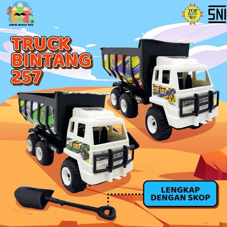 FAVORIT TRUK BINTANG DUMP TRUK PASIR ANAK TERMURAH BAGUS FREE SEKOP MINI