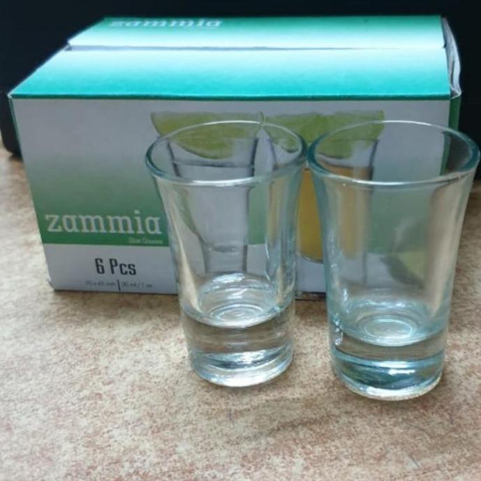 1 Set Gelas Sloki Zammia 12 Pcs/ Gelas Mini/ Sloki 30 ml