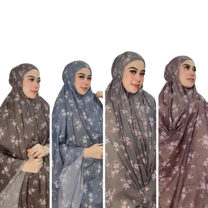 Mukena traveling dewasa motif Bunga Parasut Pouch