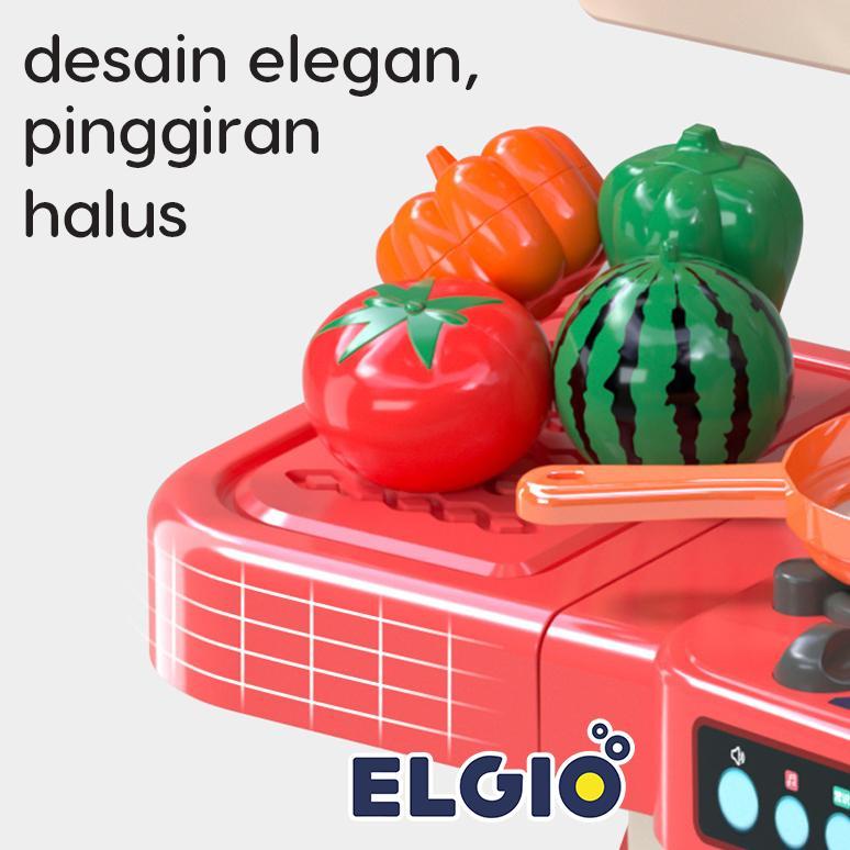 100% AMAN Mainan Masak masakan JUMBO 95CM Kitchen Set Uap dan Wastafel Dapur Spraying Mist