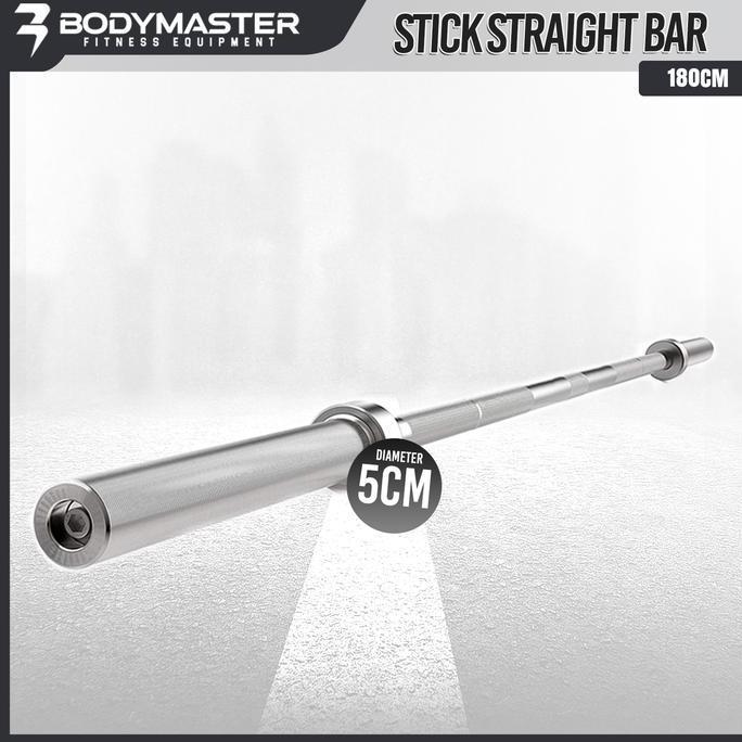BODYMASTER Stick Olympia 180cm BM-A190, dumbell olympic bar barbel gym chrome stick bar diameter 5cm