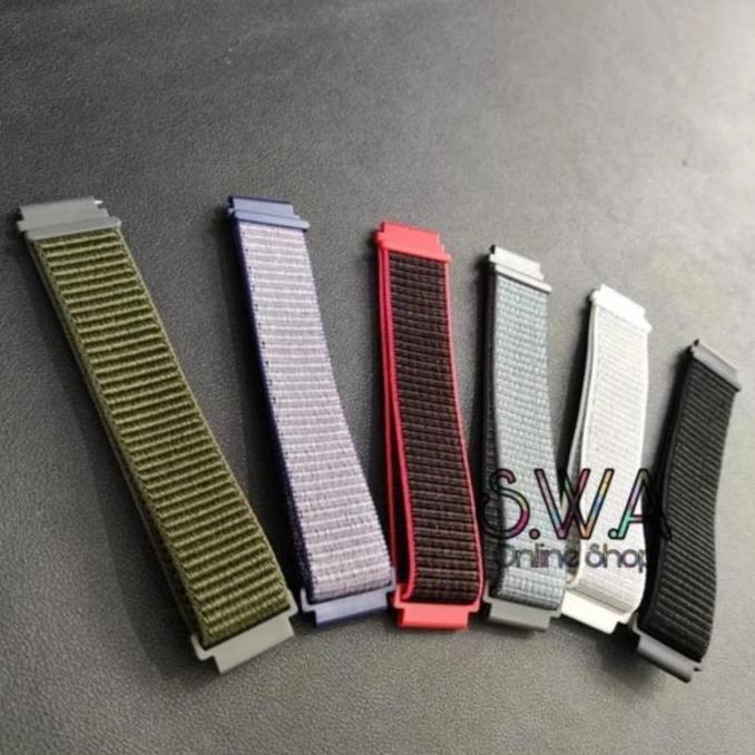 Strap Nilon Nylon Benang Lekat Watch Band Tali Jam Tangan Garmin Forerunner 165 55 245 Fr55 Fr165 Fr
