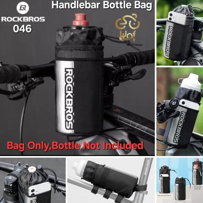 ROCKBROS 046 Tas Pegangan Botol Air HP Stang Rangka Depan Sepeda Motor Lightweight Portable Bicycle 