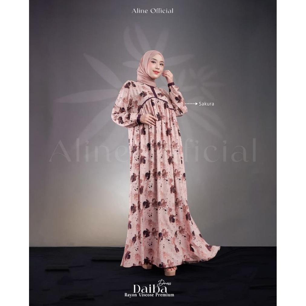 Aline Daiba Dress / Gamis Rayon Motif