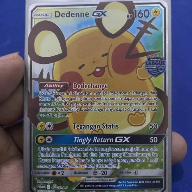 Dedenne GX Regional Pokemon TCG Indonesia Rare Original