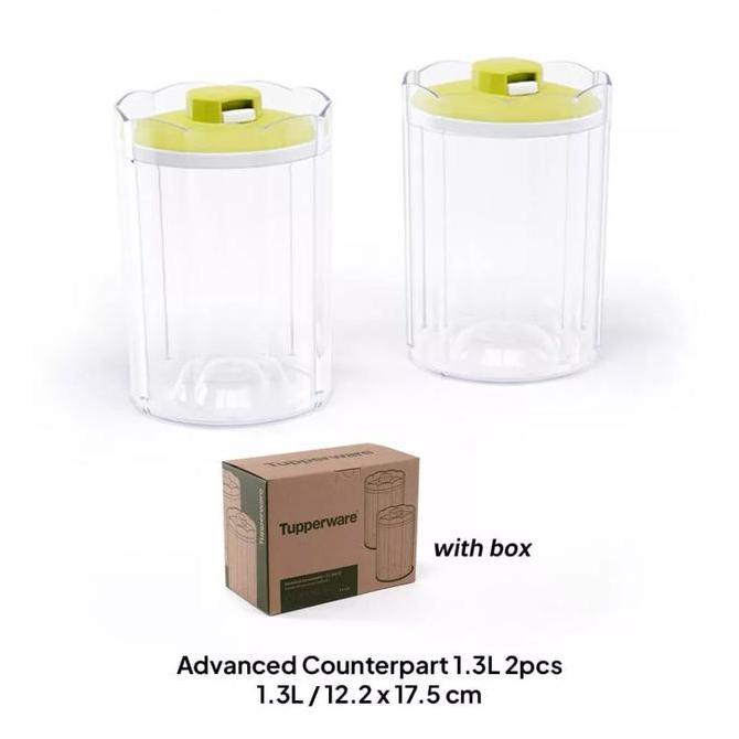 Tupperware advanced counterpart toples bening 1,3ltr 2pcs Original