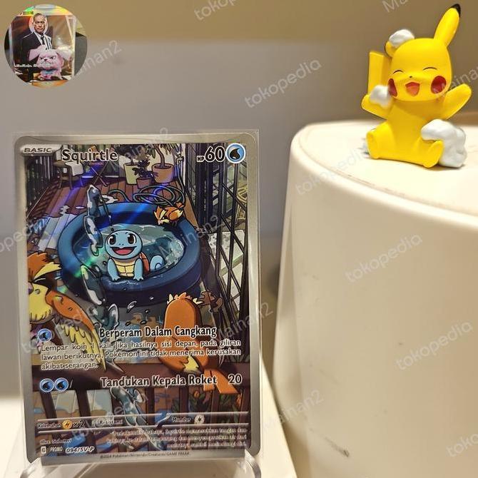 Squirtle Ar promo pokemon kartu harta berkilau 094/sv-p tcg indo Rare Original