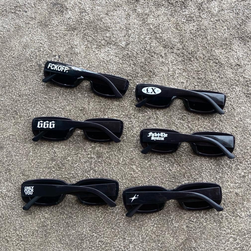 original lxntx kacamata pria kacamata hitam pria wanita free sticker