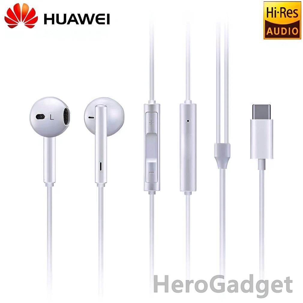 DY Huawei CM33 Headset Type C Original Earphone Kabel P30 P50 Pro