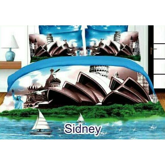 CAZANASHOP Bedcover grand shyra 5 dimensi motif sidney 180x20