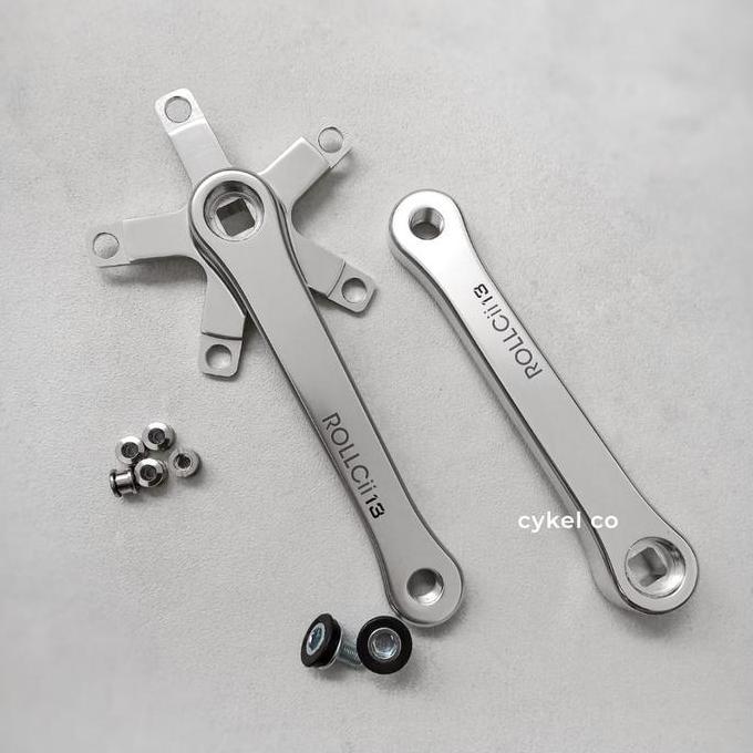 rollcii 13 crankset polished silver BCD 110 crank arm 165 170mm