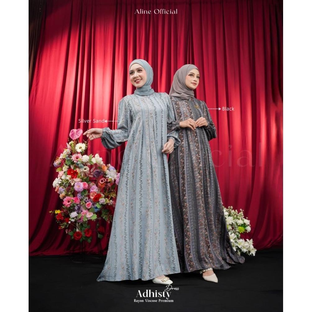 Aline Adhisty Dress / Gamis Rayon Motif