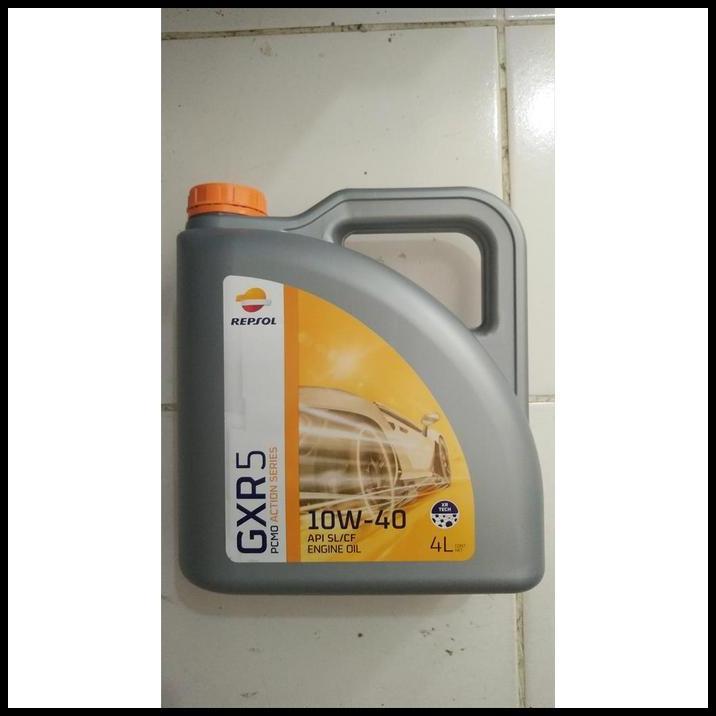 TERMURAH OLI MESIN MOBIL BENSIN DIESEL REPSOL GXR 5 10W-40 SL CF 4 LITER