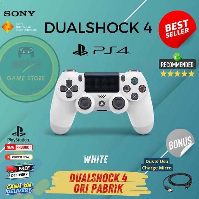 Stik Ps4 Wireless Controler Stik Ps4 Oripabrik Glacier White
