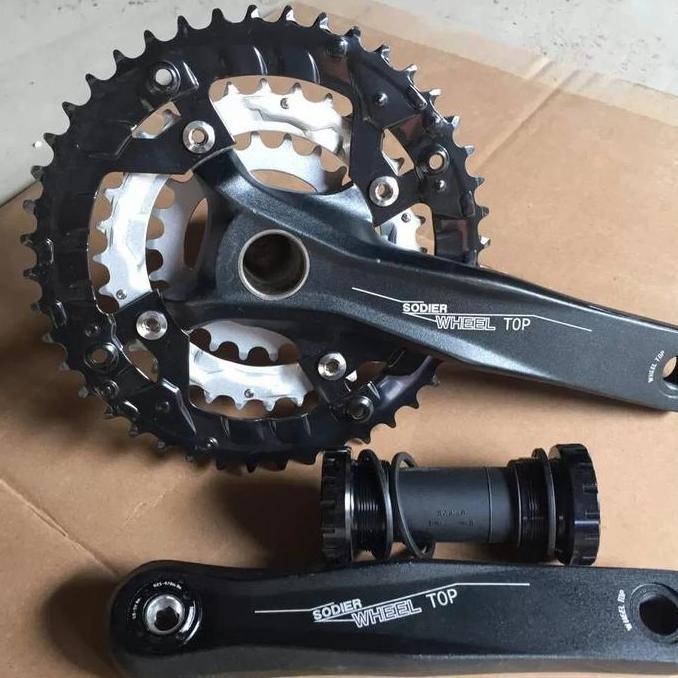 crankset Hollowtech MTB wheel top Taiwan 22 32 44 T arm 170mm 3x9speed