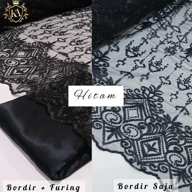 Ready Tille Bordir sapto Motif Sumba Bahan kebaya Gaun Dress Mewah Terlaris