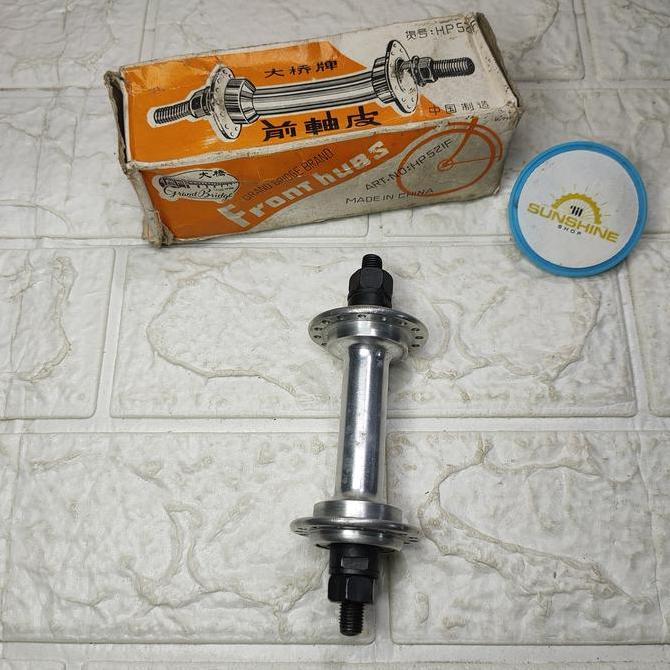 Hub Roda Depan 32H Aluminium Alloy Silver NOS Vintage Sepeda Balap Fixie Lipat Folding Bike Ontel Je