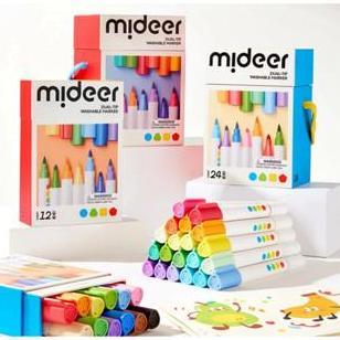 TERBARU - Hightune & Mideer Dual Tip Washable Marker 24/36 Colors Spidol Warna Mainan Edukasi Anak P