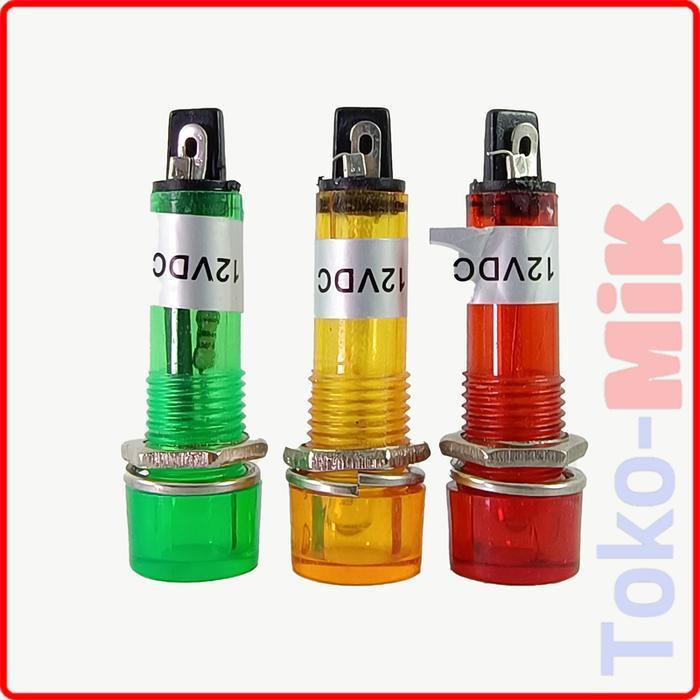 PILOT LAMP LAMPU PILOT FLAT 10 MM 12 VDC 12V DC INDIKATOR XD10-3