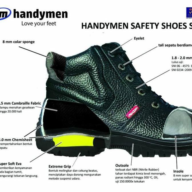 sepatu safety pendek Handymen NBR S 302 Safety shoes tahan panas oli