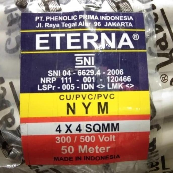 Allthebest Kabel NYM 4x4 Eterna Engkel Tunggal Kabel NYM 4x4mm