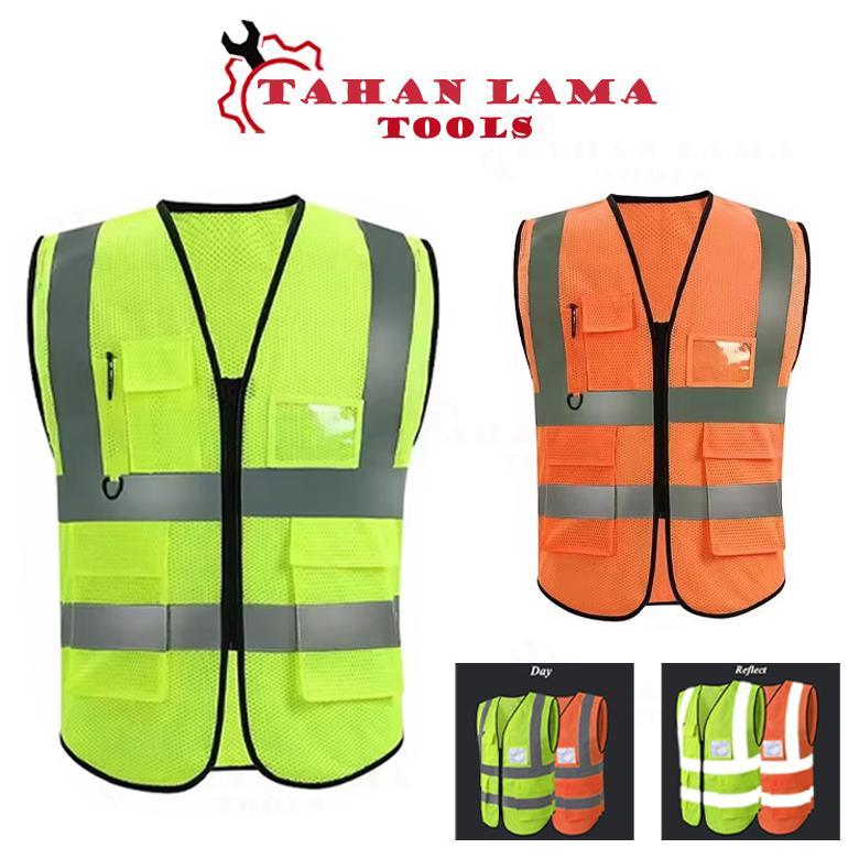 HOT DEALS Proyek Dengan 5 Kantong Dan Safety Line Reflektif Rompi Keselamatan / Rompi Safety Proyek 