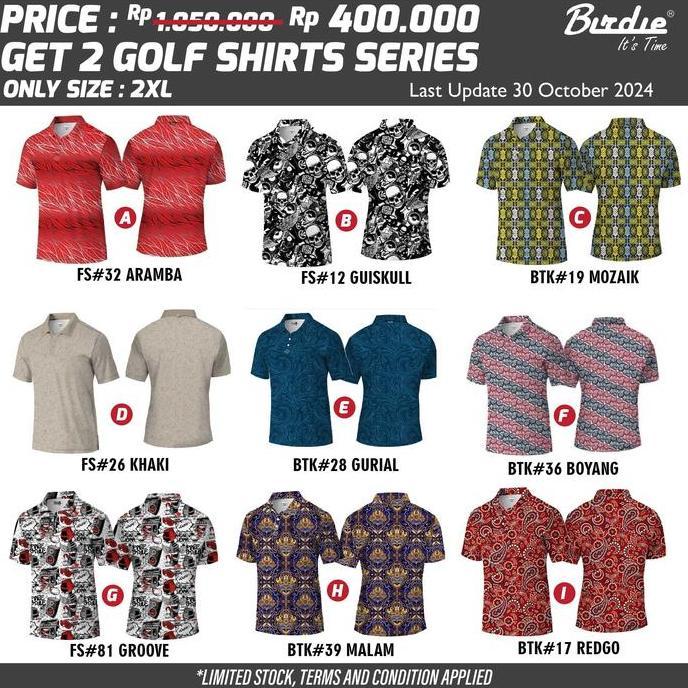 Baju Golf Shirt Series Original Birdie