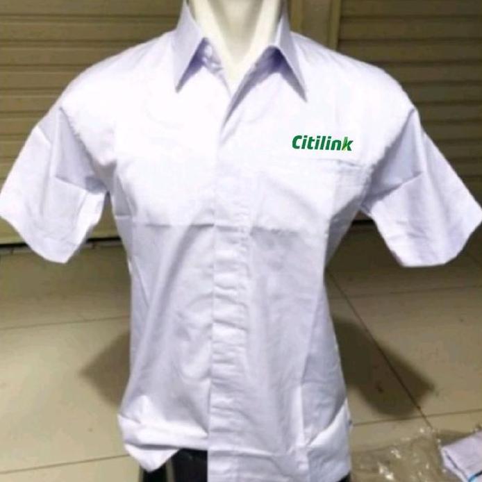 Ready Kemeja CITILINK Seragam Citilink Hijau Lengan Pendek Pria Bordir