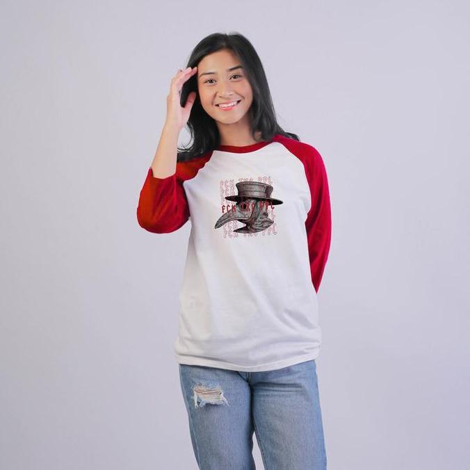 Kaos Raglan NSA Deathbird S-Xxl Sablon Pria dan Wanita