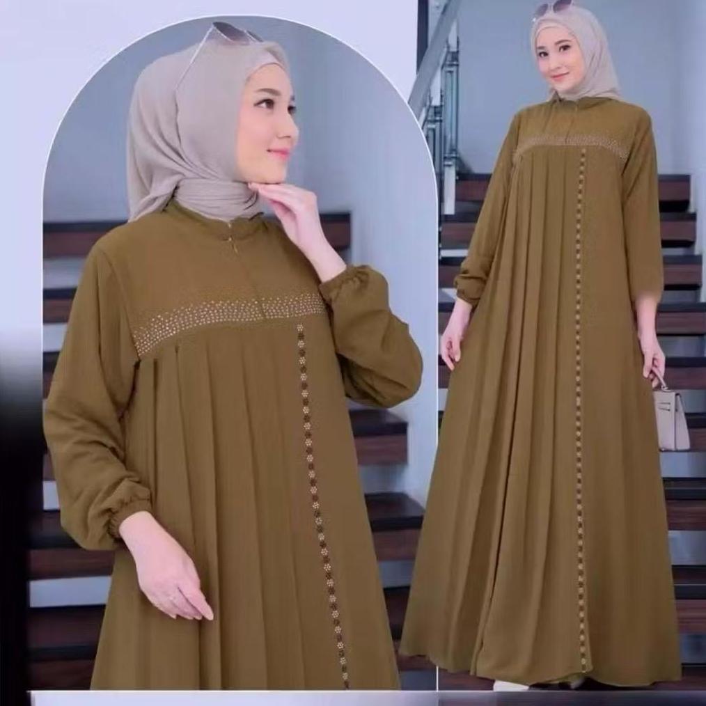 big promo anggun dress pakaian viral 2026 bahan cerutybabydoll gamis pesta mewah dres kondangan gami