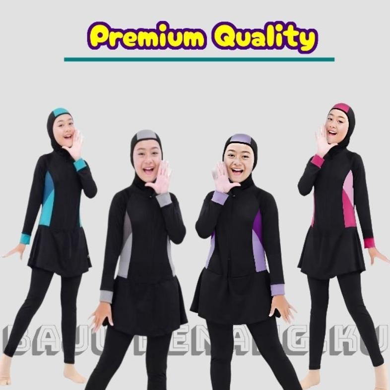Baju renang anak perempuan muslim baju renang anak cewek SD muslim / pakaian renang anak perempuan m