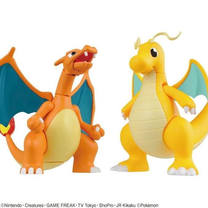 (Allthebest) Bandai Pokemon PLAMO 43 CHARIZARD BATTLE Ver. & DRAGONITE VS SET