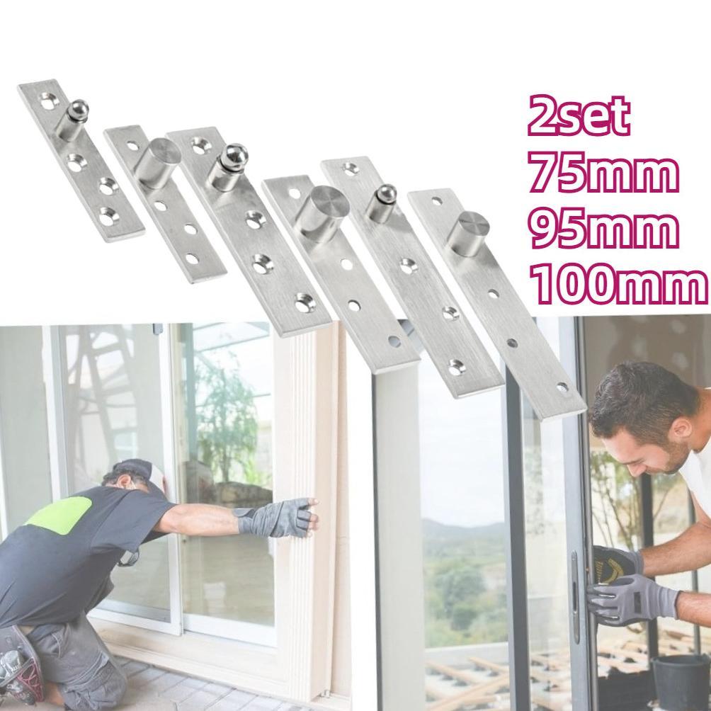 2 Set Engsel Pivot Pintu/ Engsel Pivot Tanam Jendela / Engsel Tanam Putar/Engsel Pivot Stainless/Eng