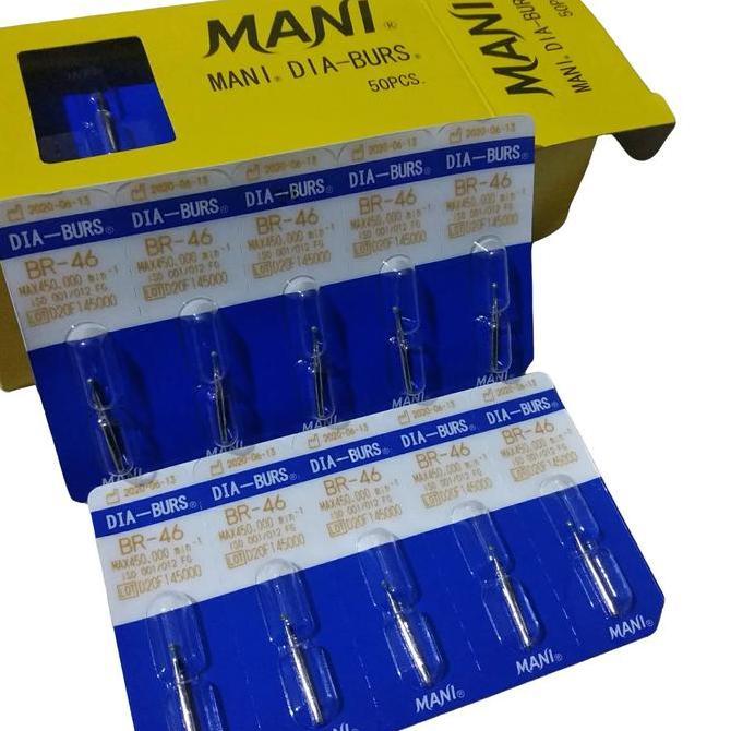 DIA-BURS MANI ORIGINAL JAPAN BR 46 DENTAL BUR HIGHSPEED BULAT Satuan