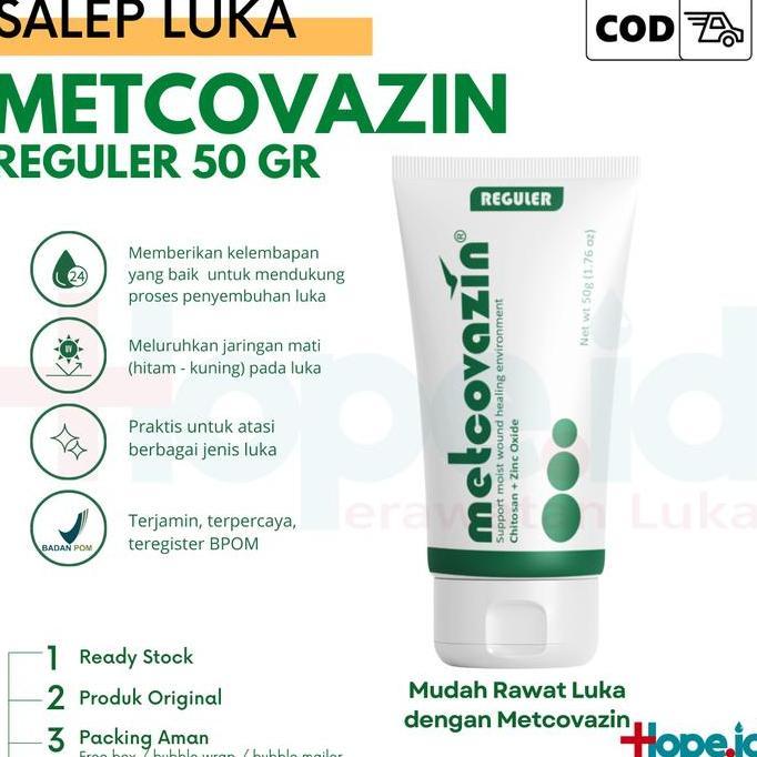 Medkit- Salep Luka Metcovazin Reguler 50 Gr Dengan Zinc Oxide Dan Chitosan