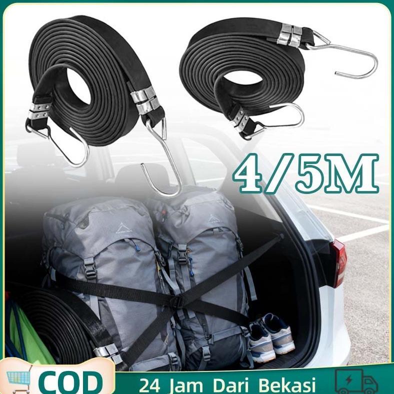 Value Pack 4/5M Tali Karet Motor Karet Tali Motor Pengikat Barang Tali Karet Pengikat Tali Pengikat 