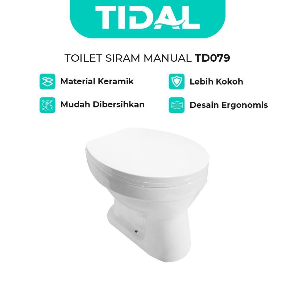 [FT] Kloset Siram / Toilet Duduk Manual Tidal TD079 with Cover