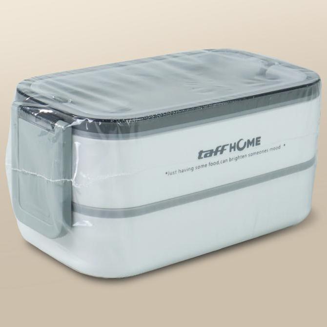 TERMURAH - KOTAK MAKAN NASI BENTO LUNCH BOX WHITE PLASTIK